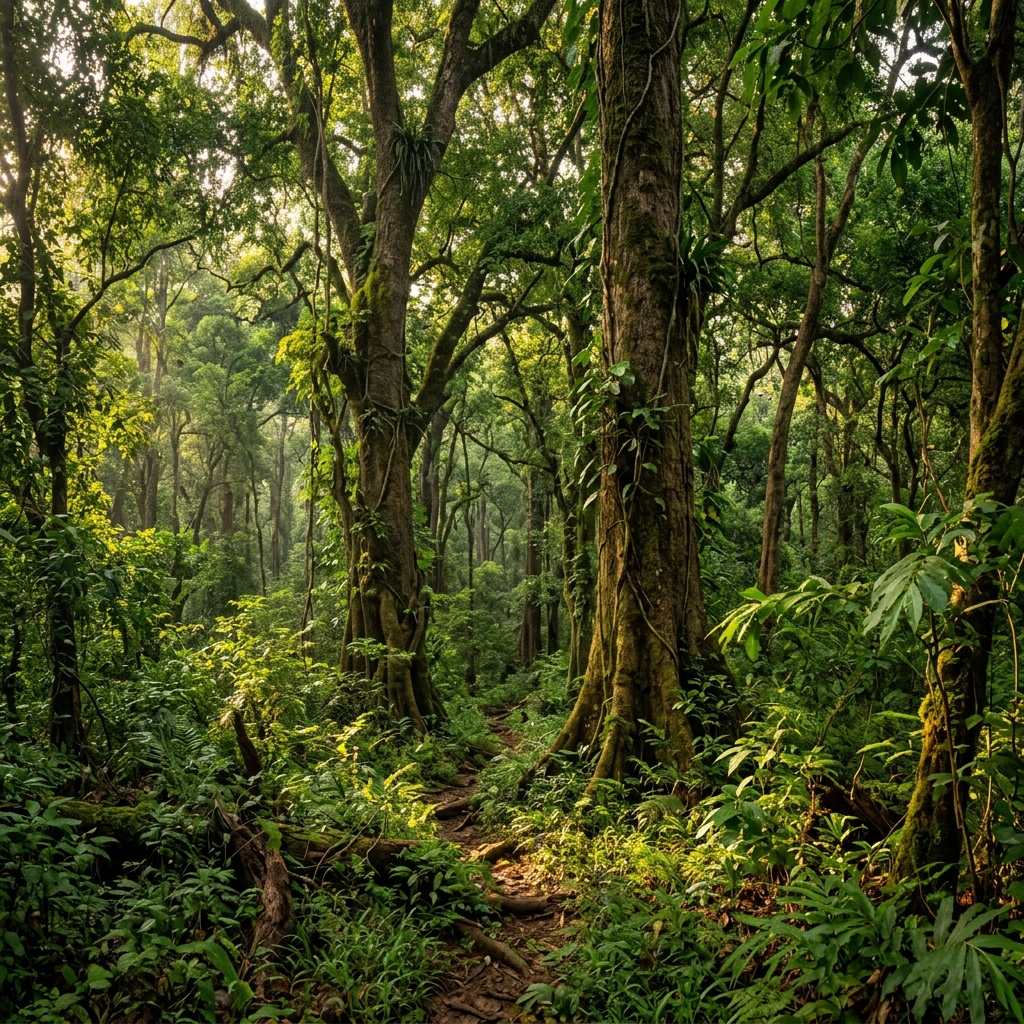 Canopy of native trees